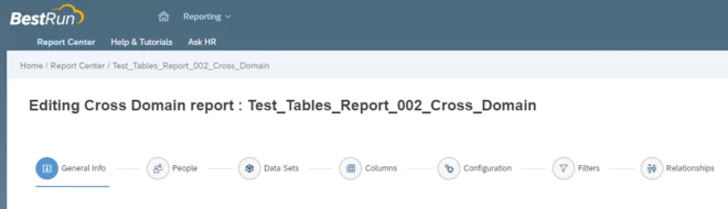 Report Builder in SuccessFactors für Tabellen-Berichte