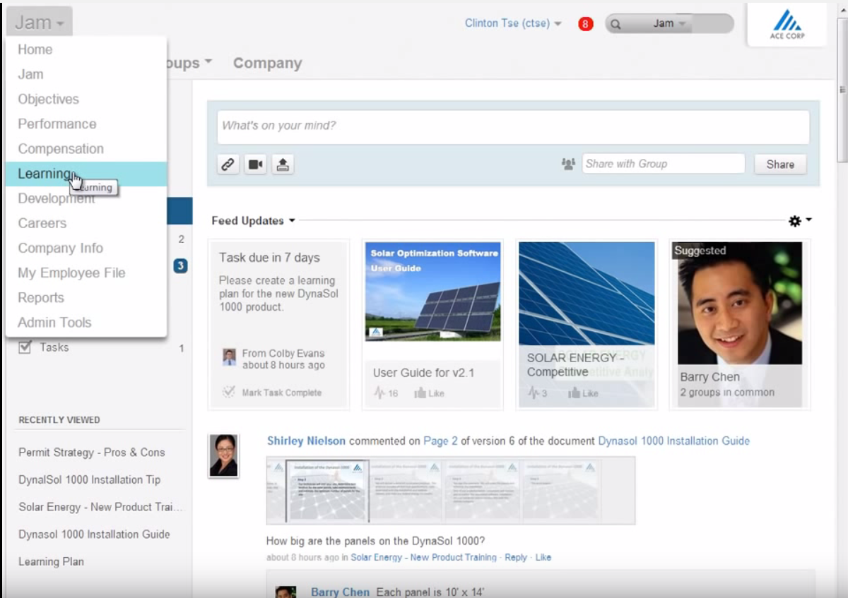 Verknüpfung von SAP Jam und SuccessFactors Learning
