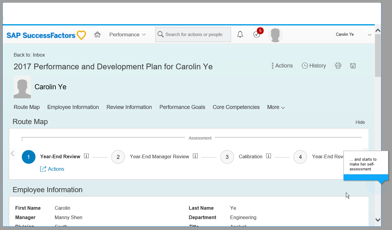 Performance & Goals Formularprozess