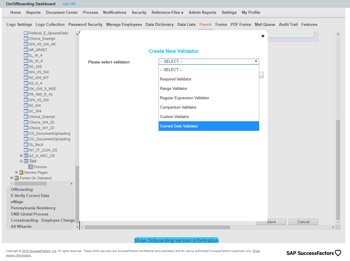 Validatoren in SuccessFactors