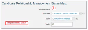 Candidate Relation Management Status Map