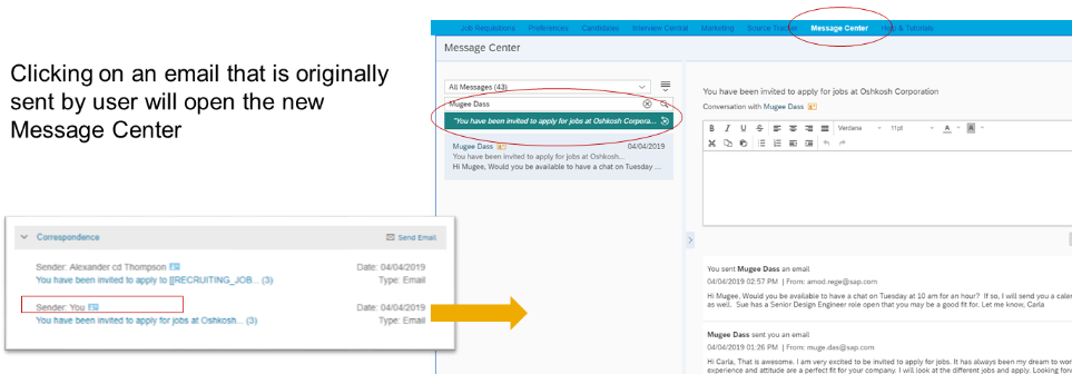 How to Access Message Center