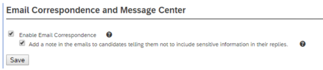 Configure the Message Center